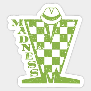 Madness Checkerboard HD - Distressed Green Sticker